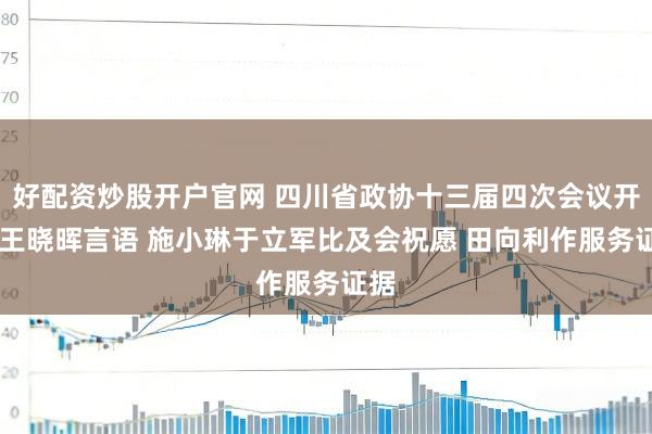 好配资炒股开户官网 四川省政协十三届四次会议开幕 王晓晖言语 施小琳于立军比及会祝愿 田向利作服务证据